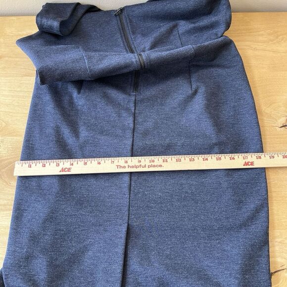 ORB SHEATH DRESS LG SLEEVELESS CAREER CASUAL MINIMALIST BACK ZIP OFFICE CHIC - Picture 10 of 13